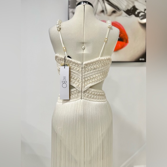 PatBO Fringe Beach Dress with Pearl Straps - Picture 10 of 13